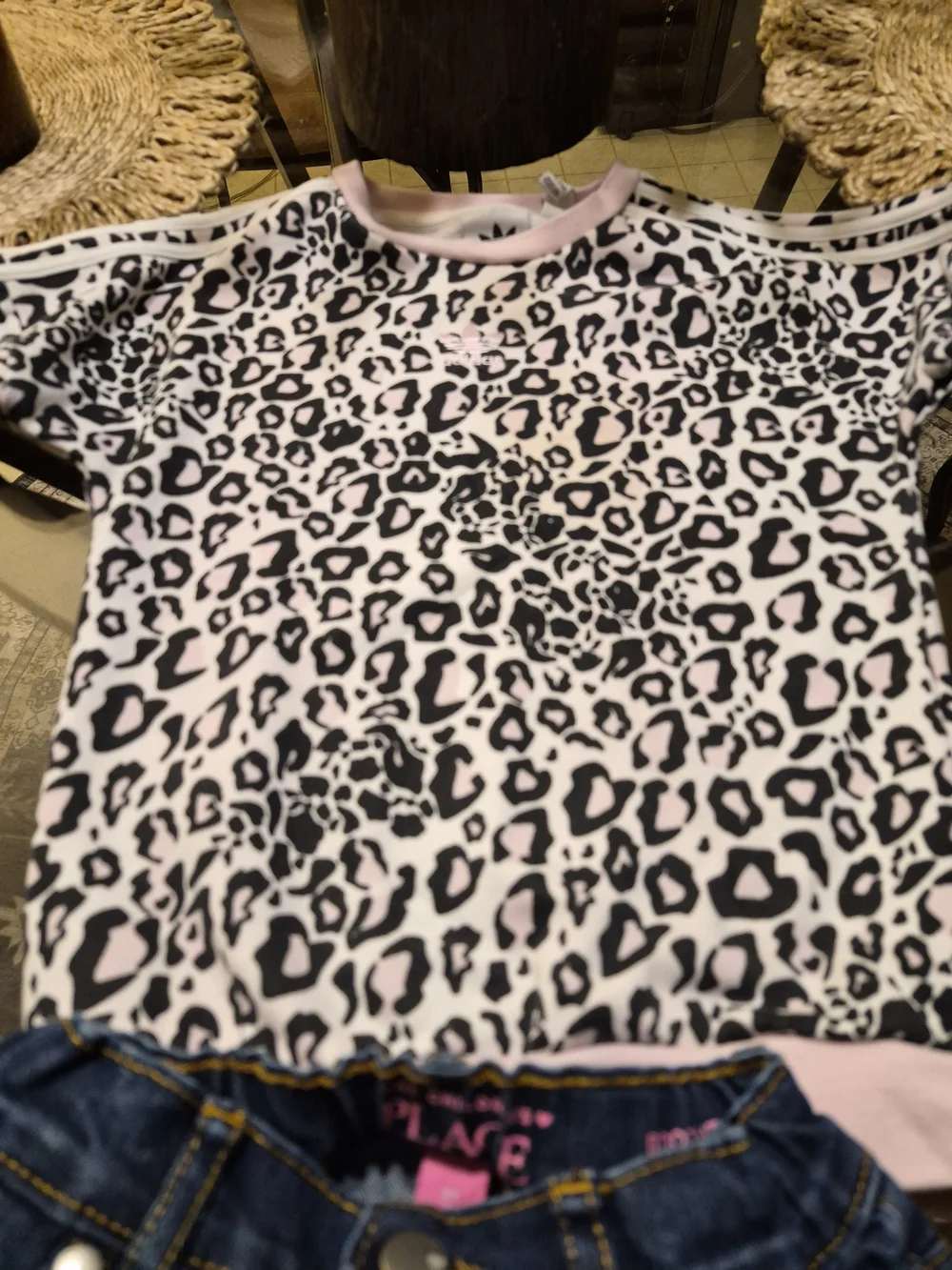 Adidas Pink & Black Leopard Pullover + 2 Denim Skirts and 1 Jean BUNDLE